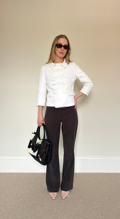 Vintage white pea coat