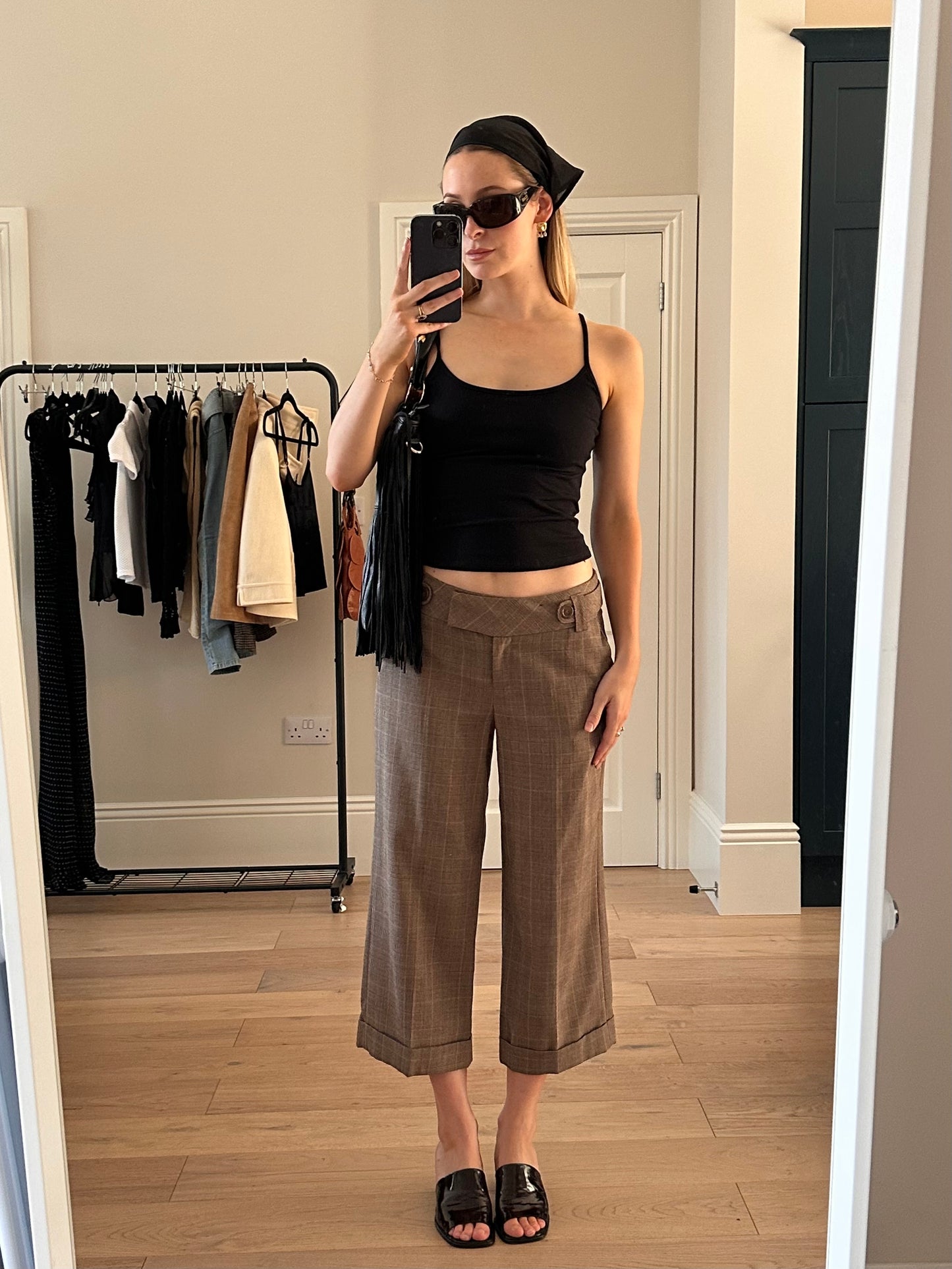 Vintage tartan suit capris