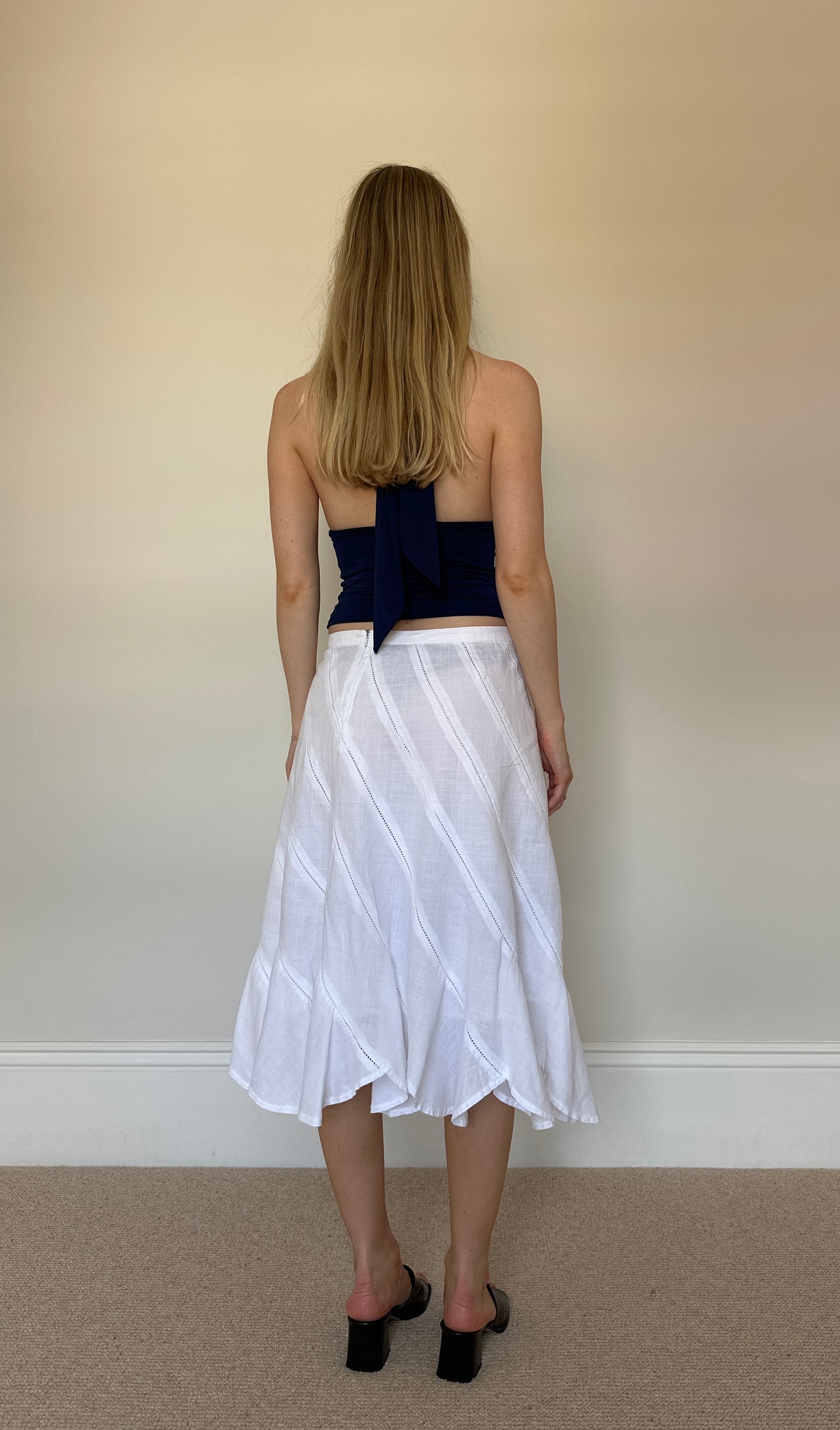 Vintage white floaty skirt