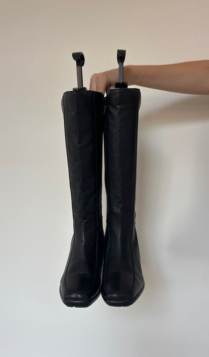 Faux leather boots