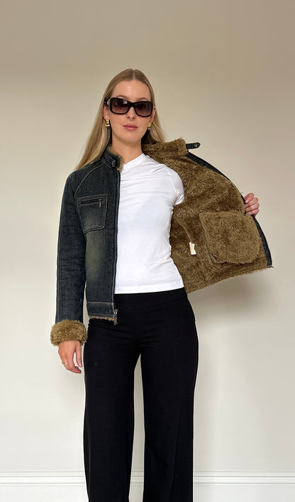 Vintage denim & Sherpa jacket