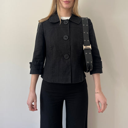 Vintage linen pea coat