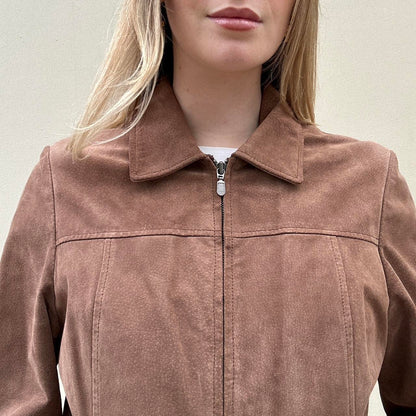 Vintage suede zip jacket