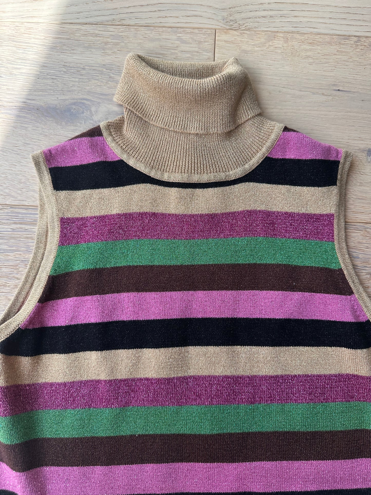 Vintage stripe roll neck top/jumper