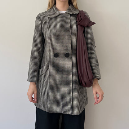 Vintage dogtooth pea coat