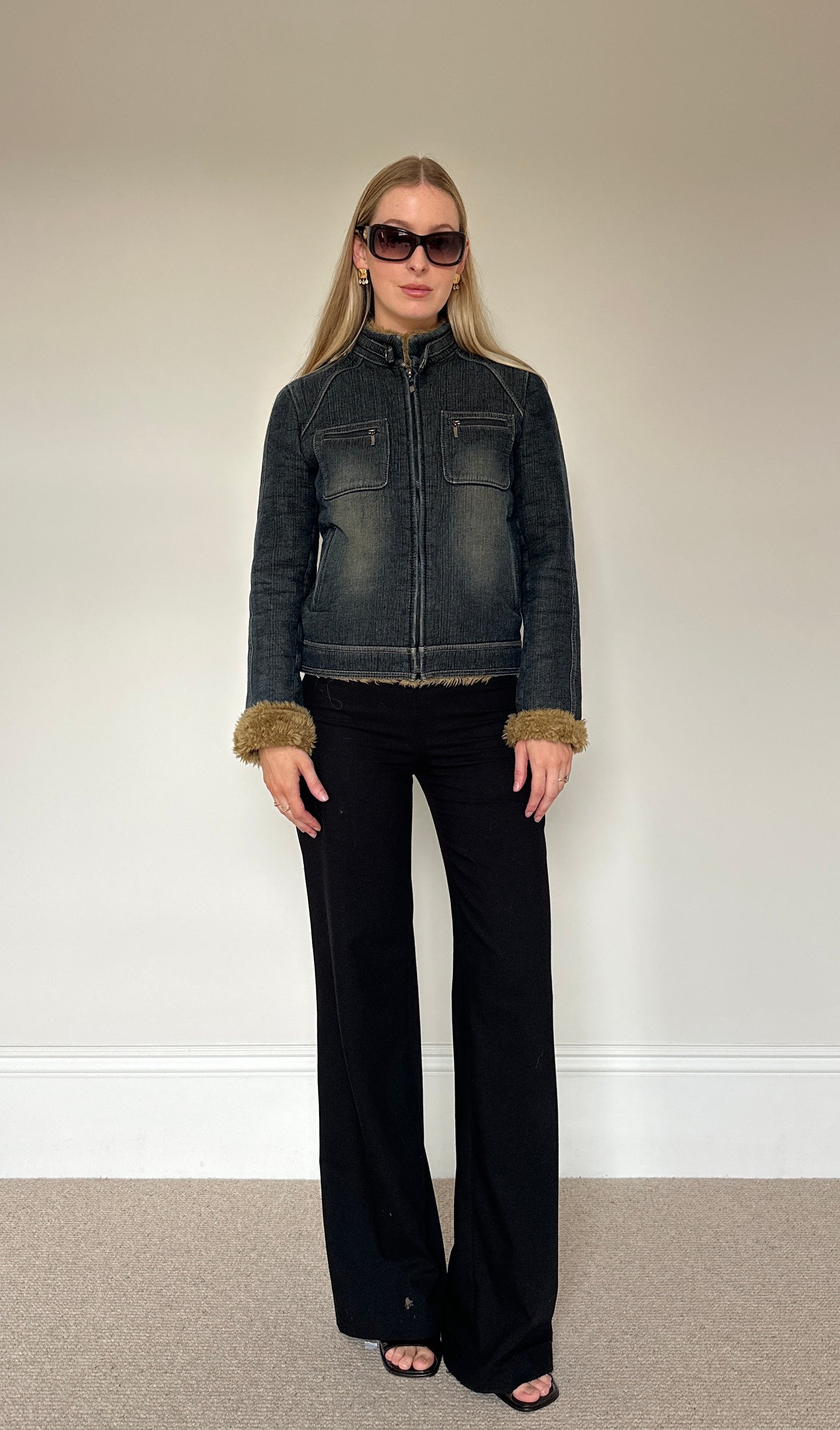 Vintage denim & Sherpa jacket