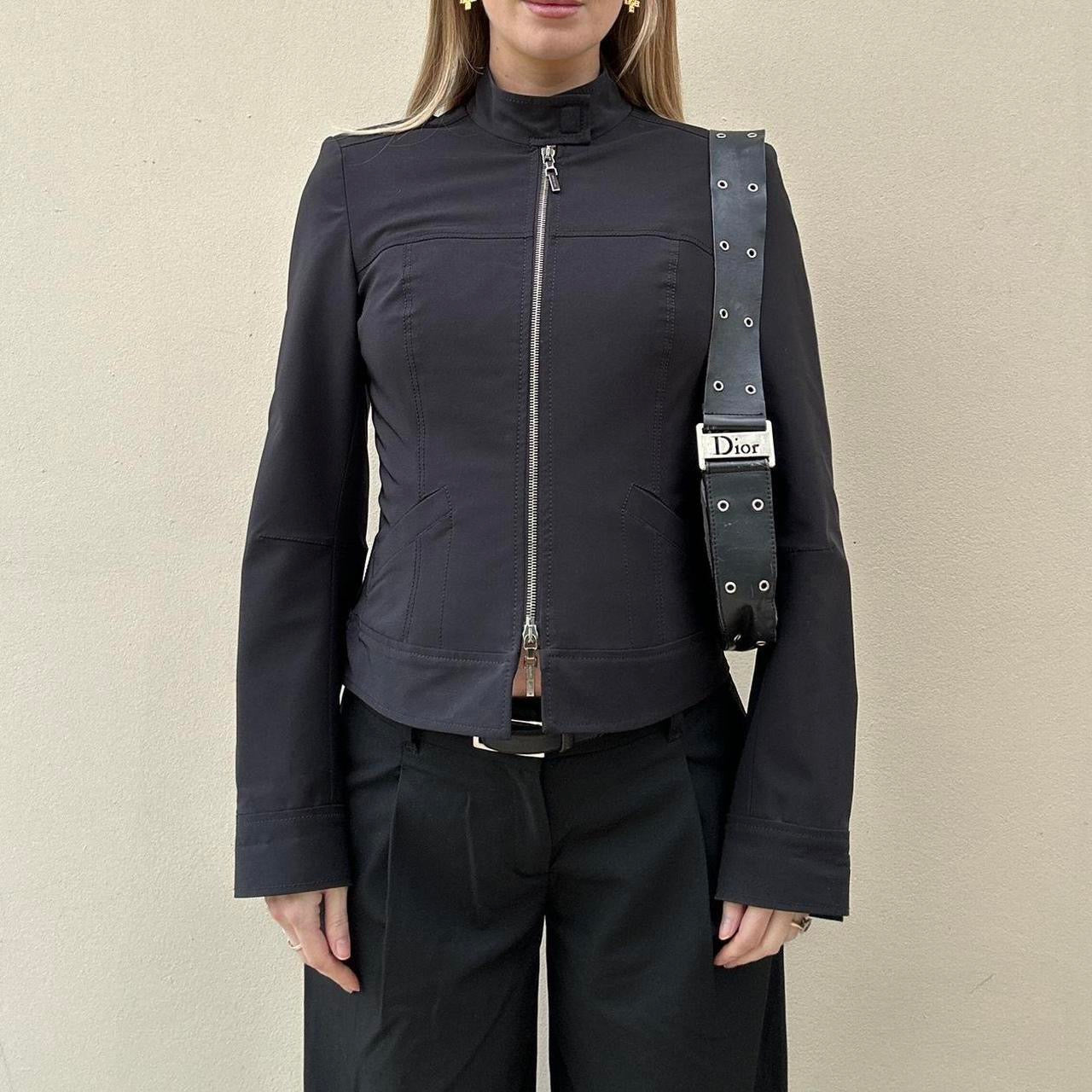 Vintage 00s Karen Millen suit biker jacket