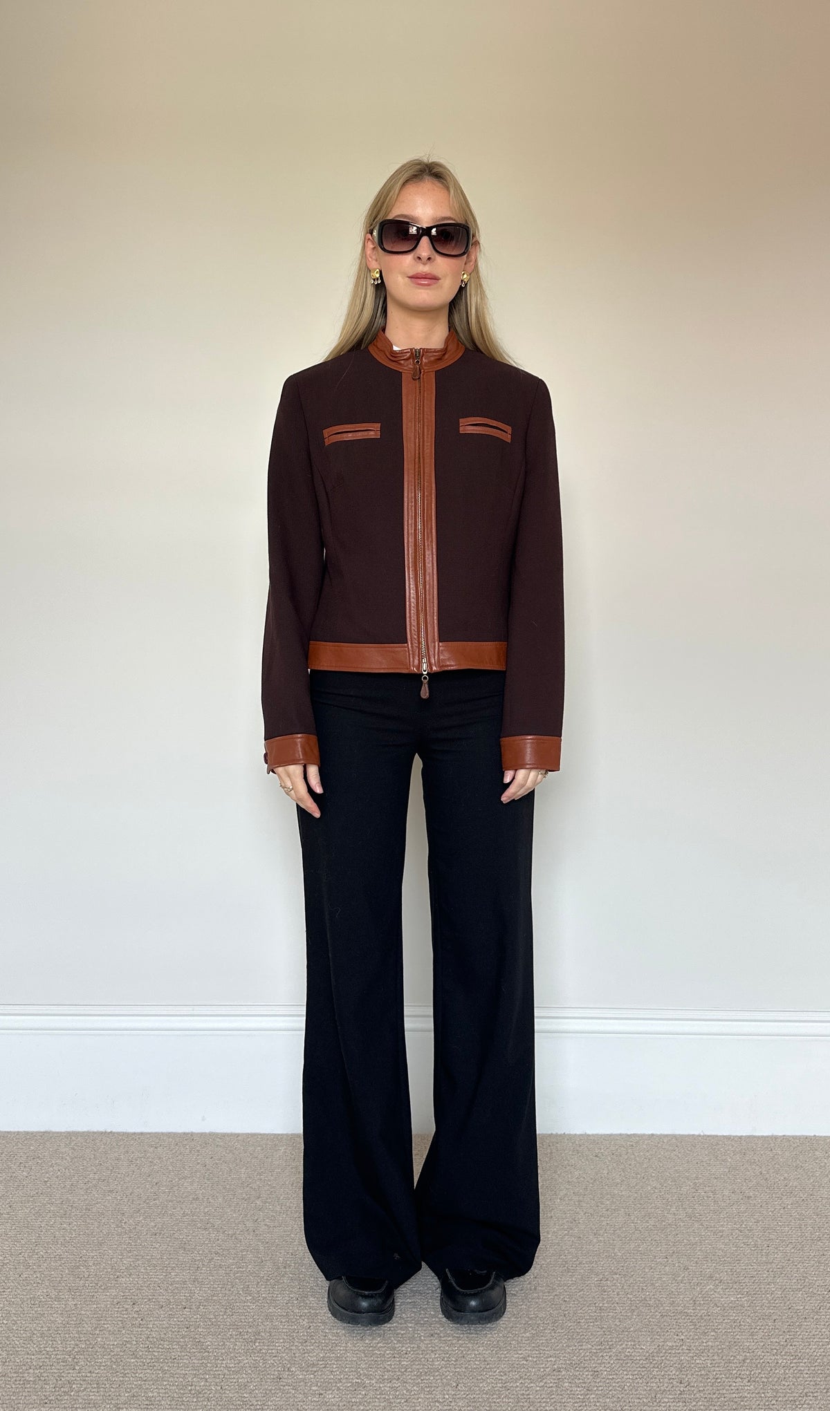Vintage brown biker jacket