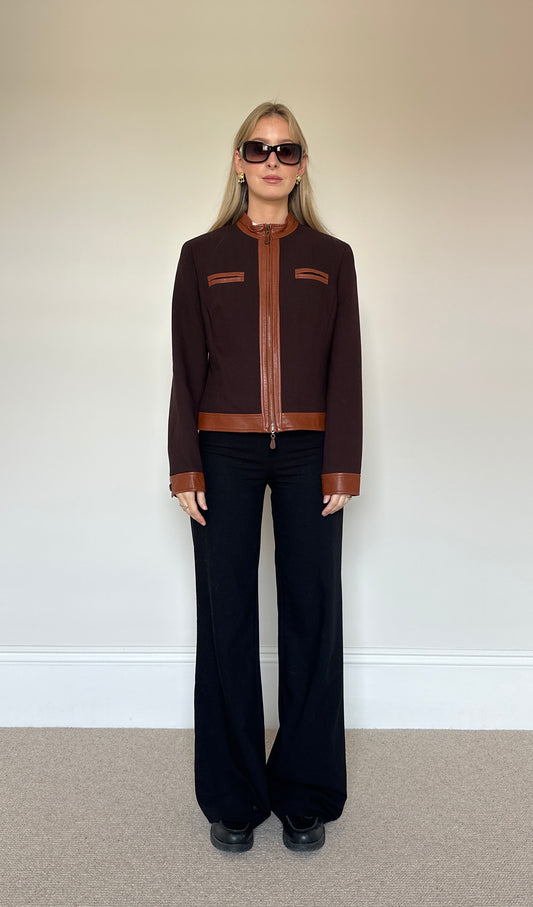 Vintage brown biker jacket