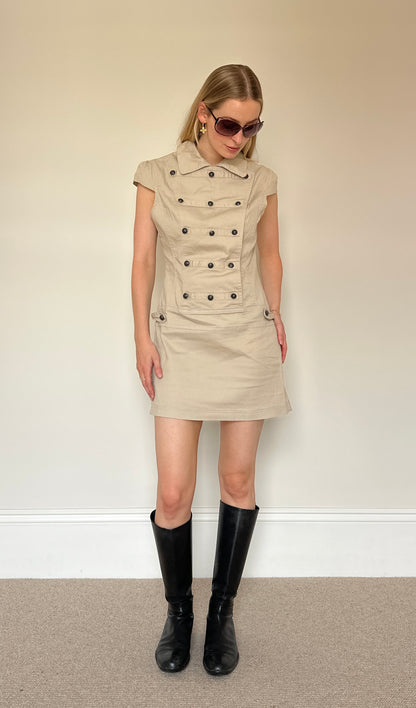 Vintage military mini dress