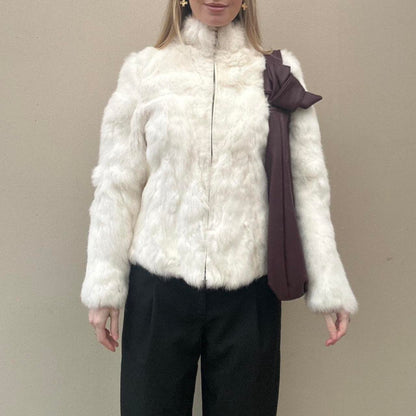 Vintage white fur jacket