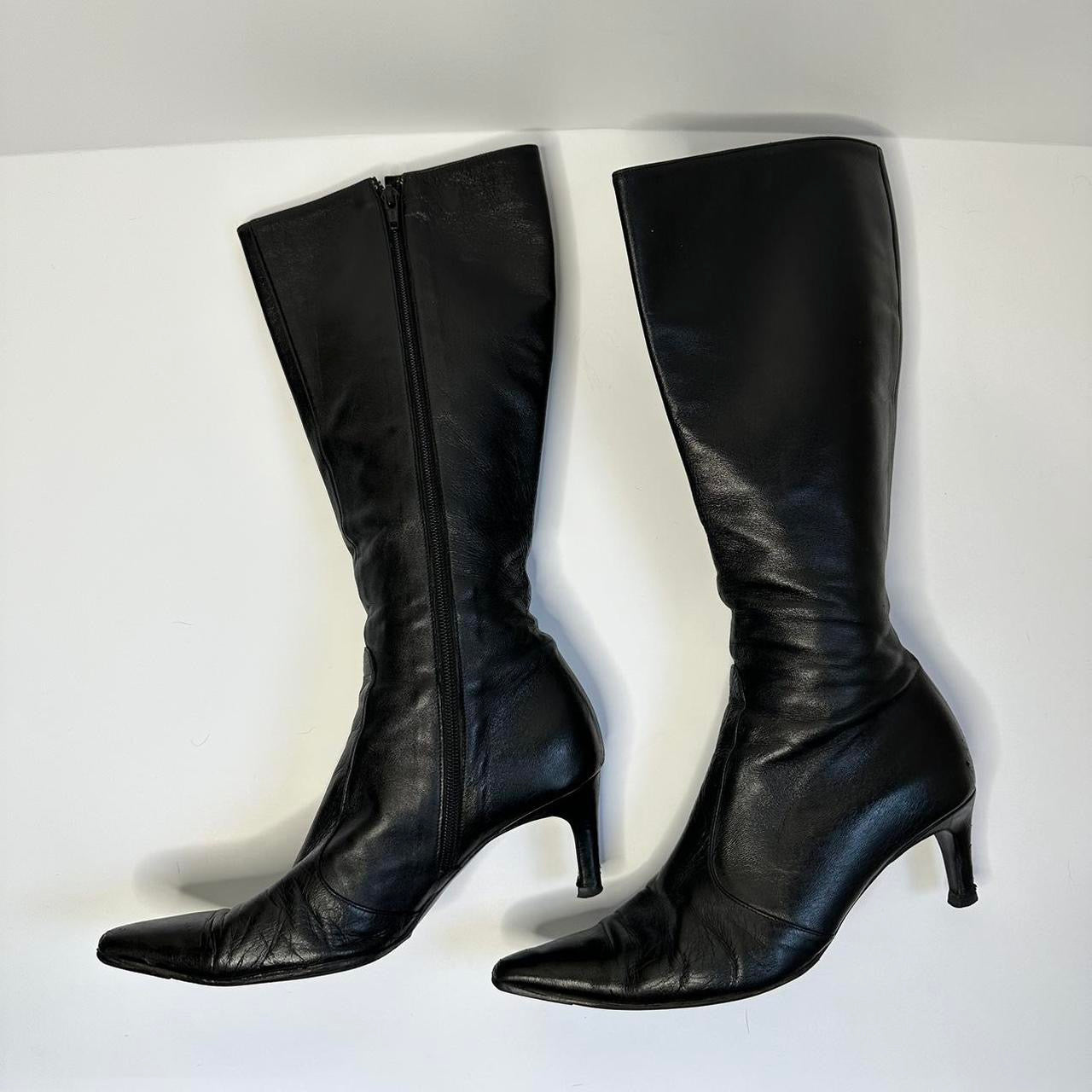 Vintage 90s black leather boots