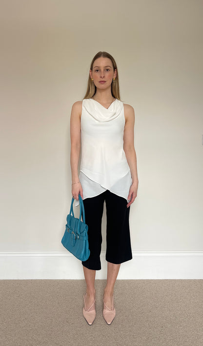 Vintage white chiffon top