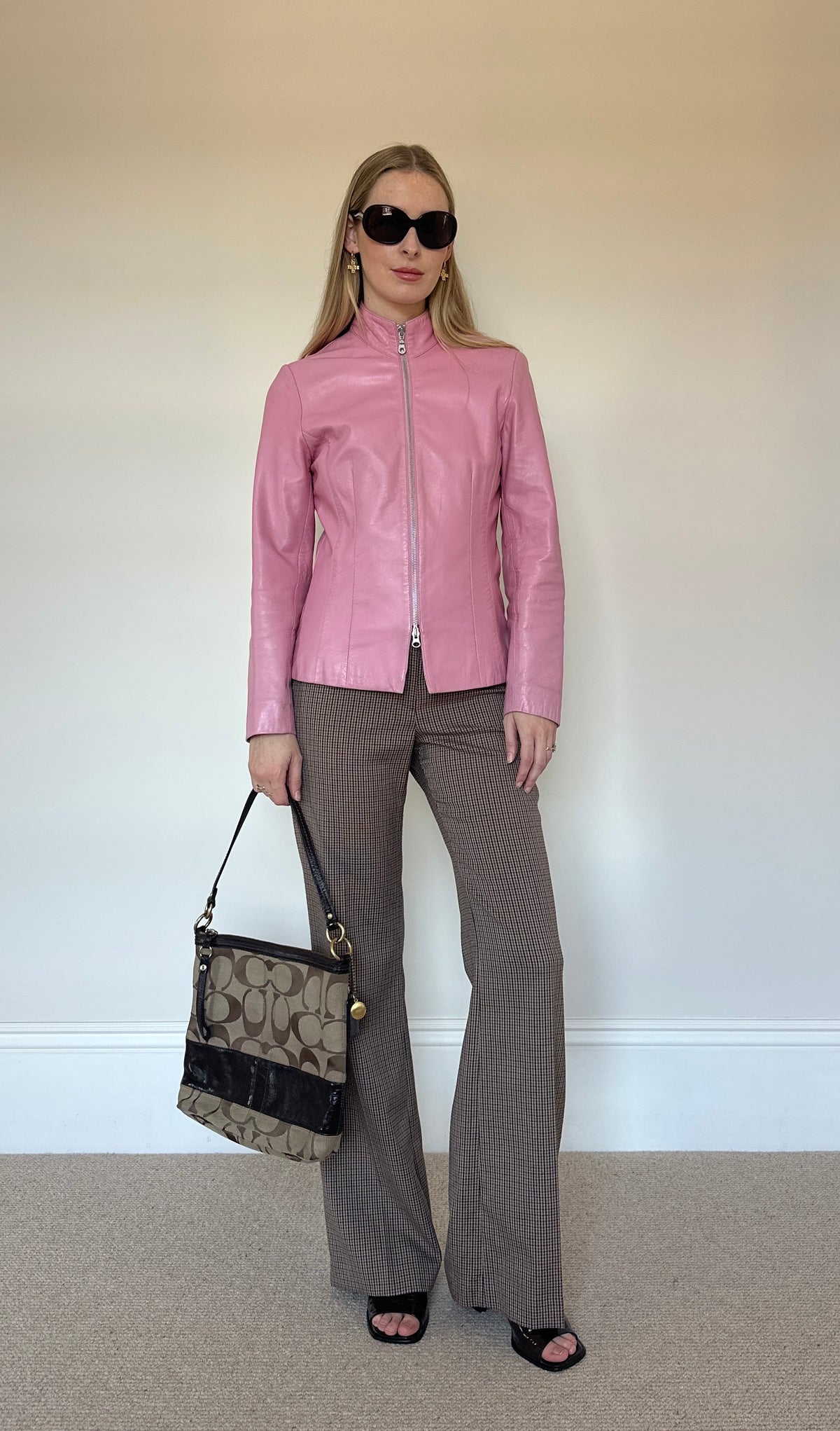 Vintage pink leather jacket