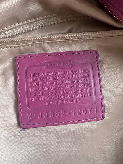 Vintage pink & gold coach bag