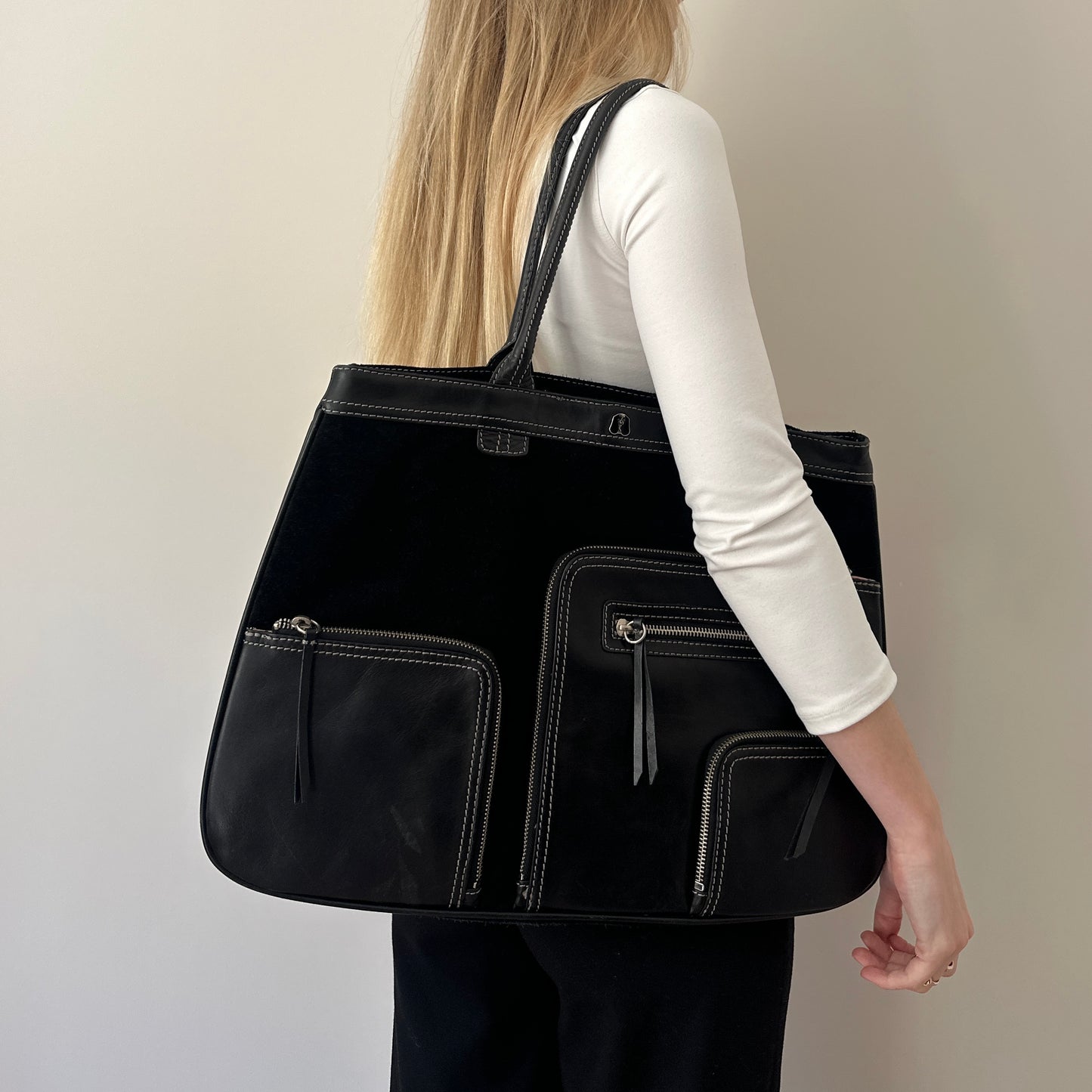 Vintage suede & leather bag