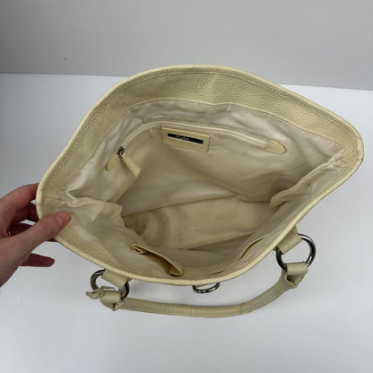 Cream leather bag