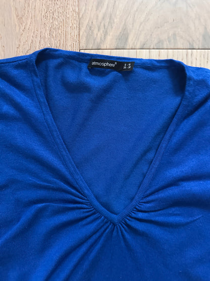 SALE vintage blue puff sleeve jumper