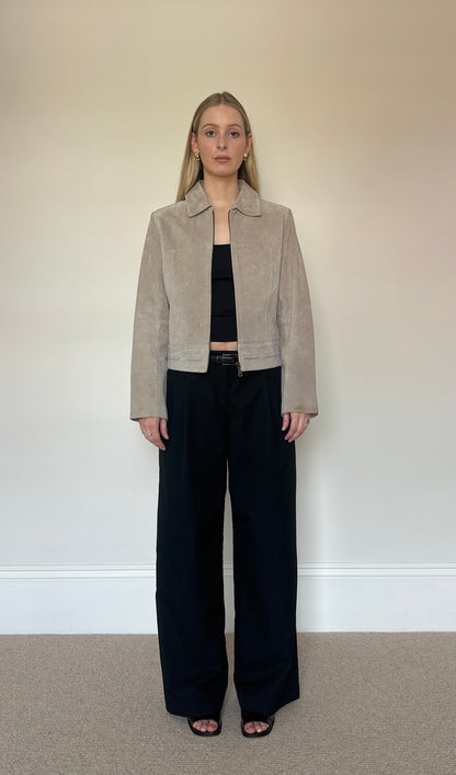 Vintage beige suede jacket
