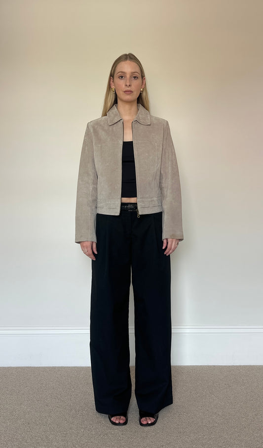 Vintage beige suede jacket