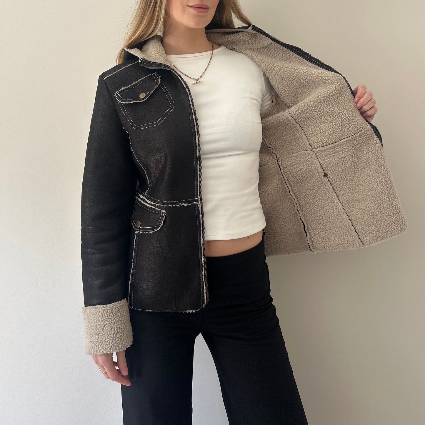 Vintage brown Sherpa jacket