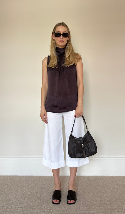 Vintage plum halter top