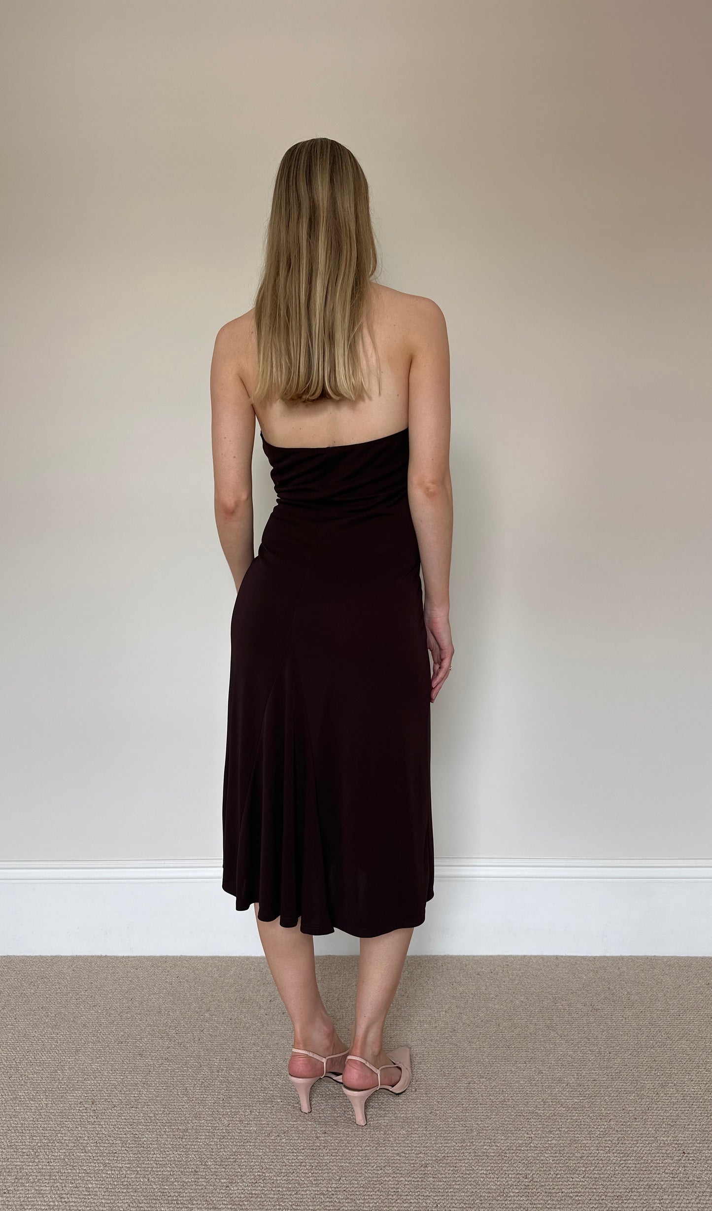 Vintage brown o-ring dress