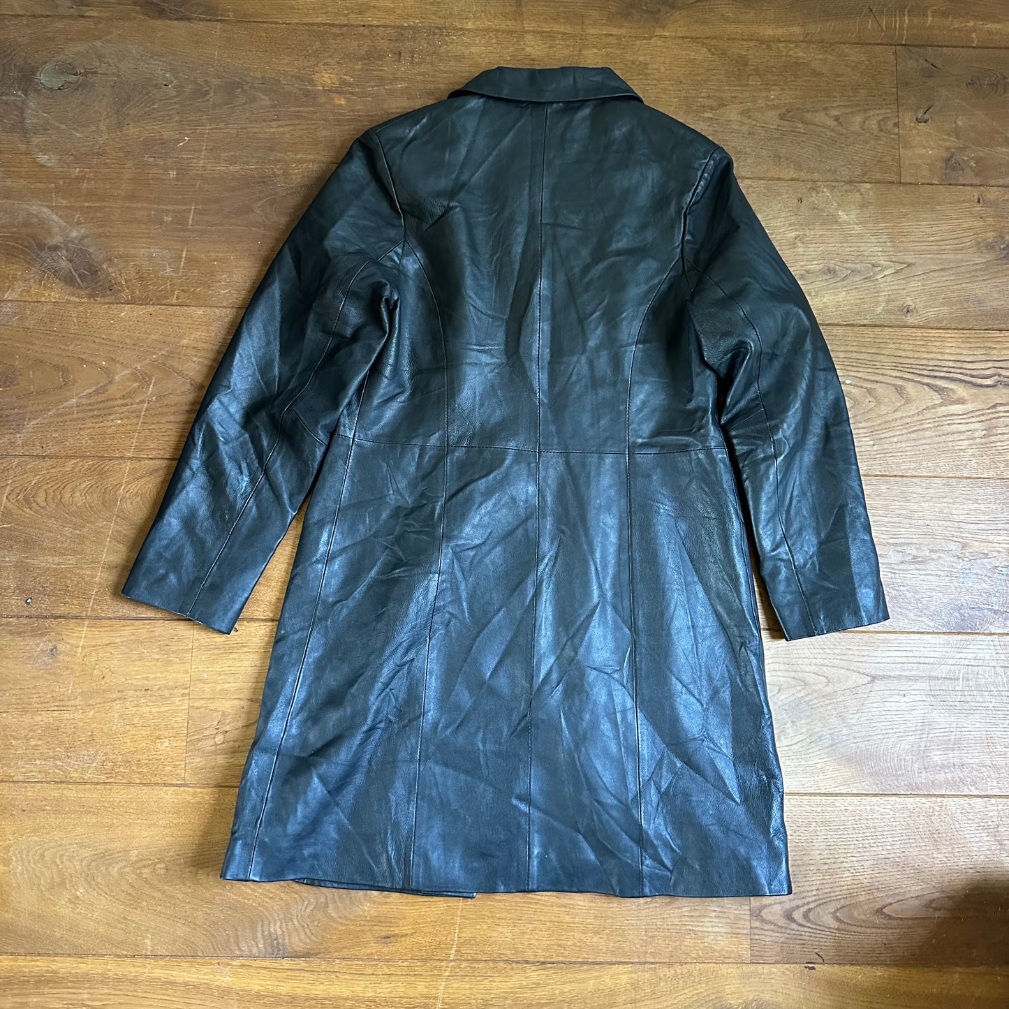 Vintage leather trench coat