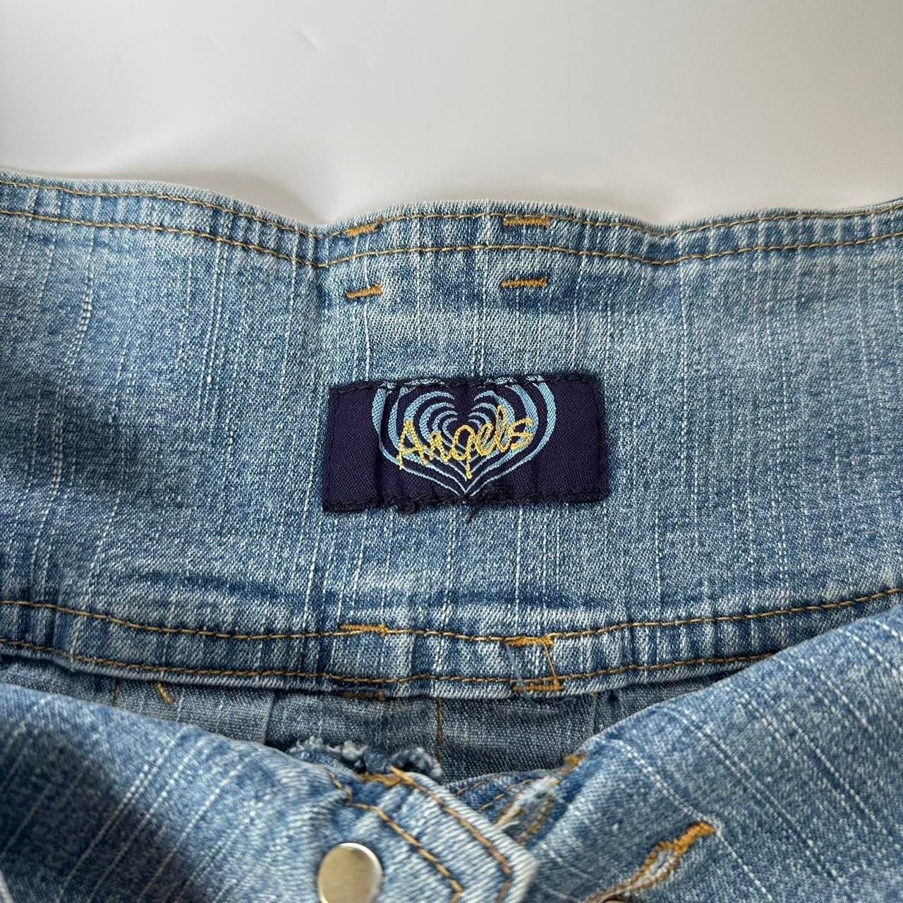 Vintage 2000s denim pleated mini skirt