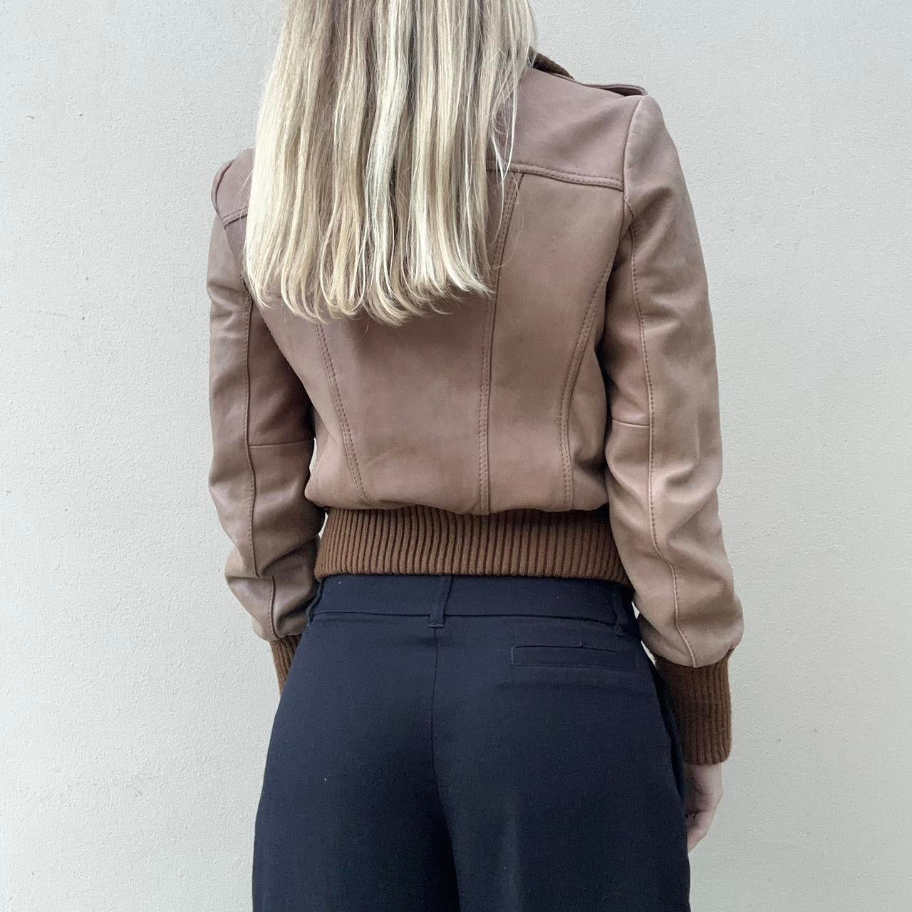 Vintage 00s brown bomber jacket