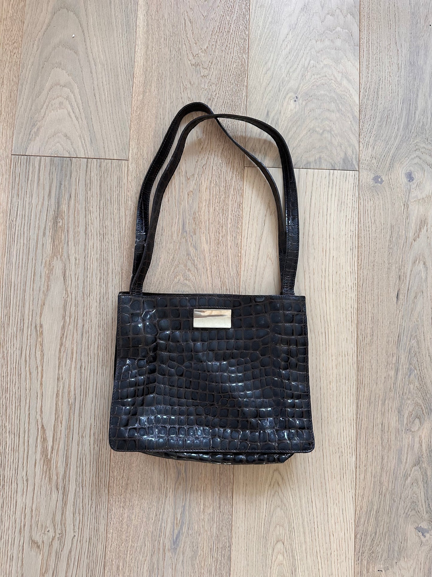 SALE Vintage croc handbag