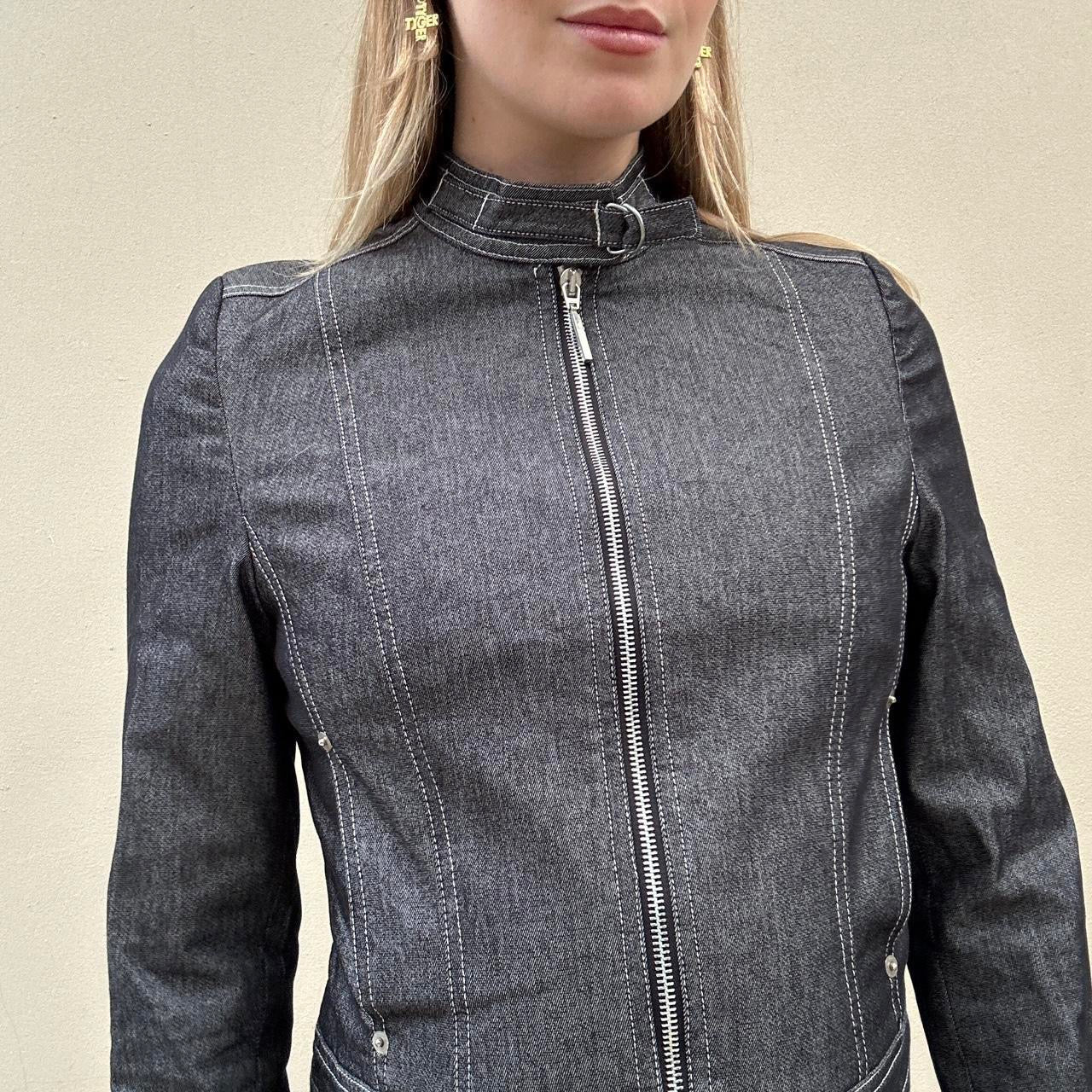 Vintage 00s denim zip jacket