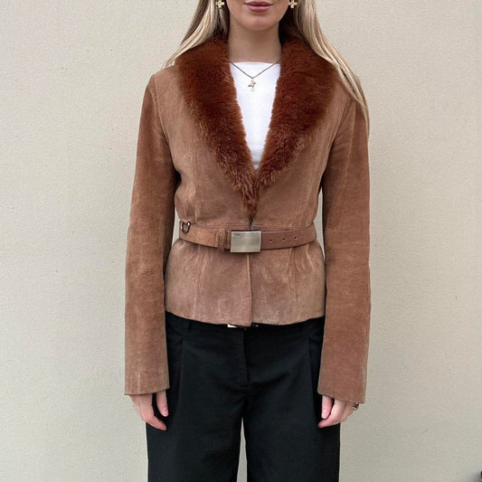 Vintage tan suede jacket