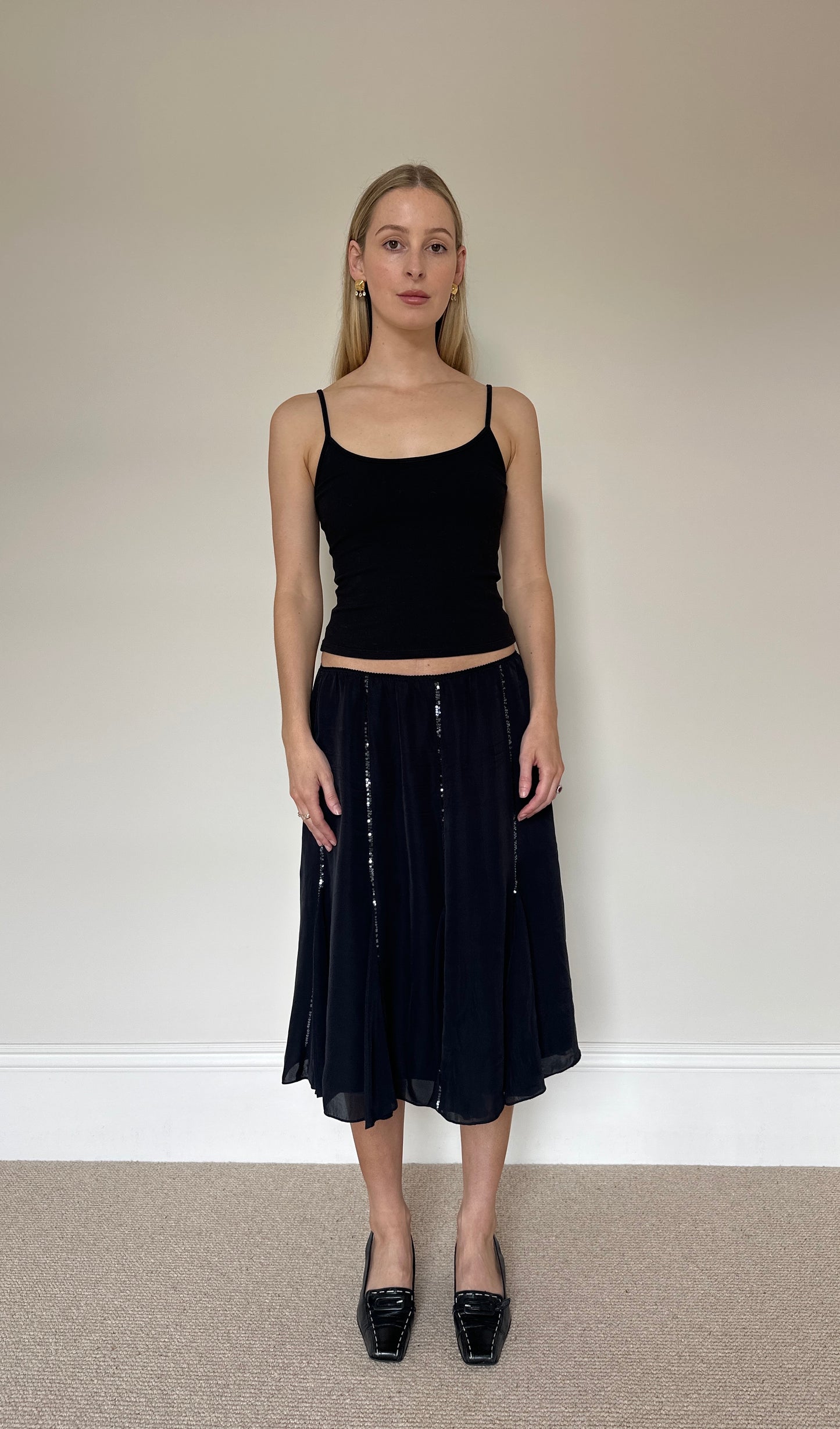 100% Silk Sequin Skirt