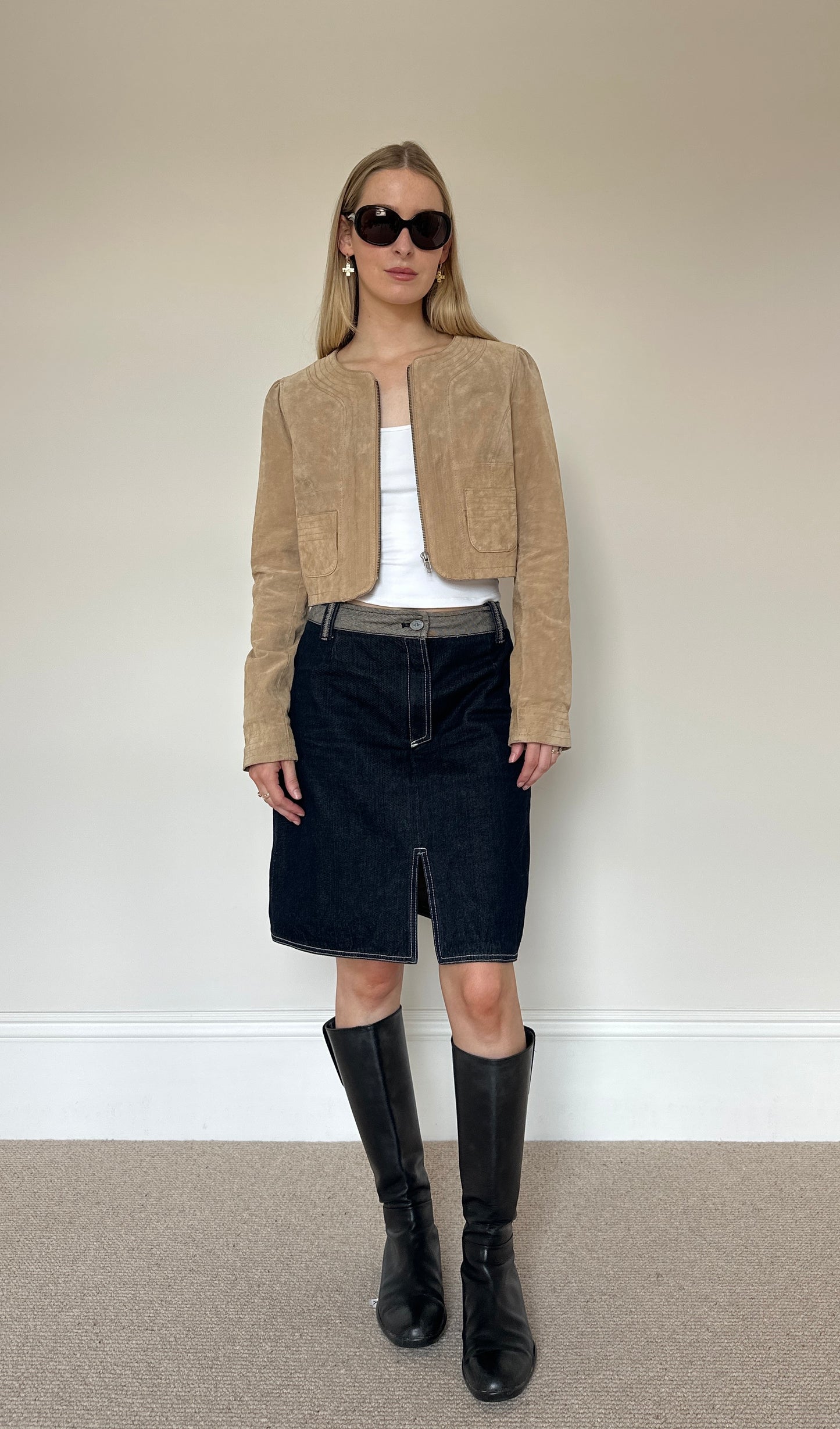 Vintage camel suede jacket