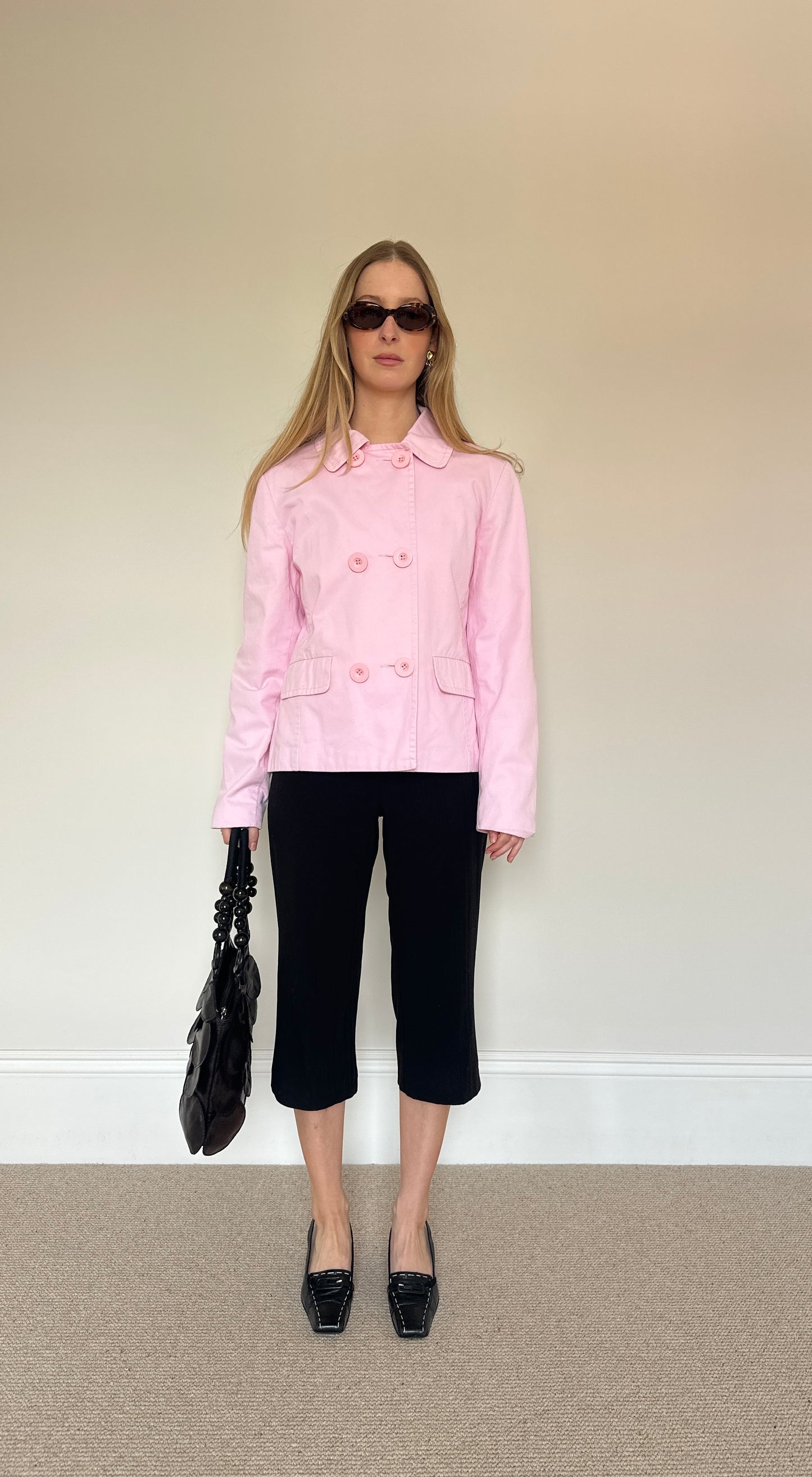 Vintage pink double breasted jacket