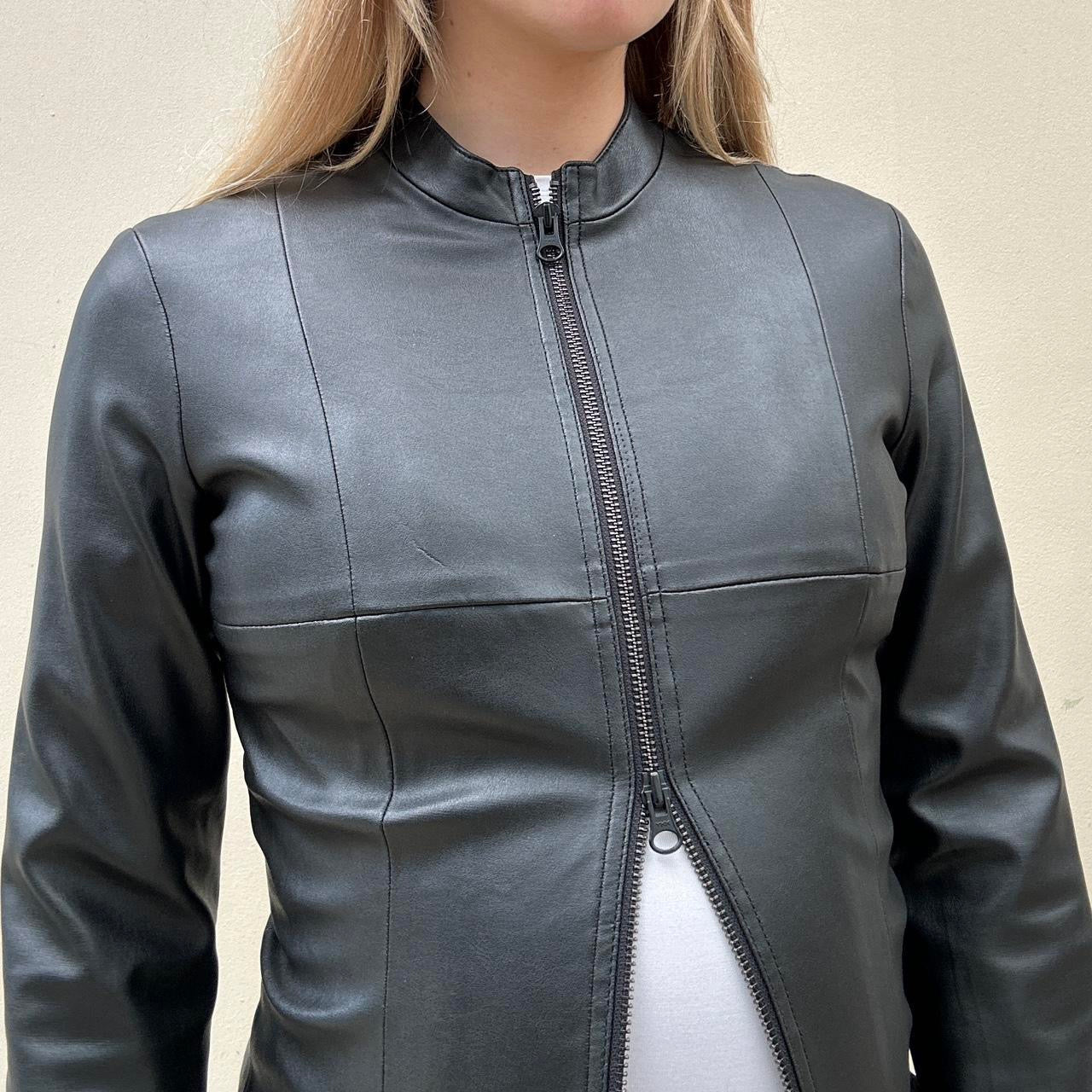 Vintage 00s black leather jacket