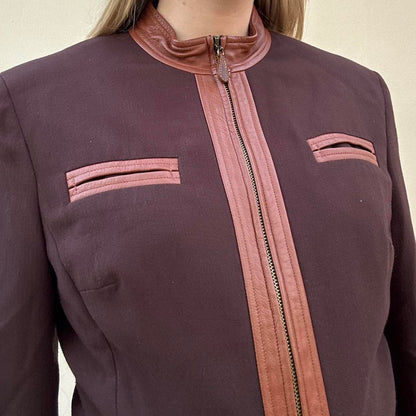 Vintage brown biker jacket