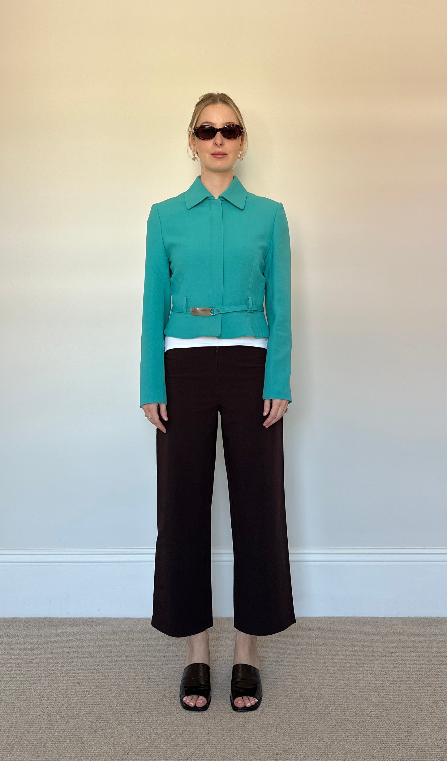 Brown capri trousers