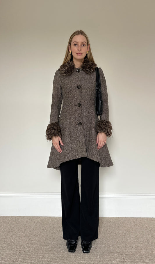 Vintage Tweed Afghan Jacket