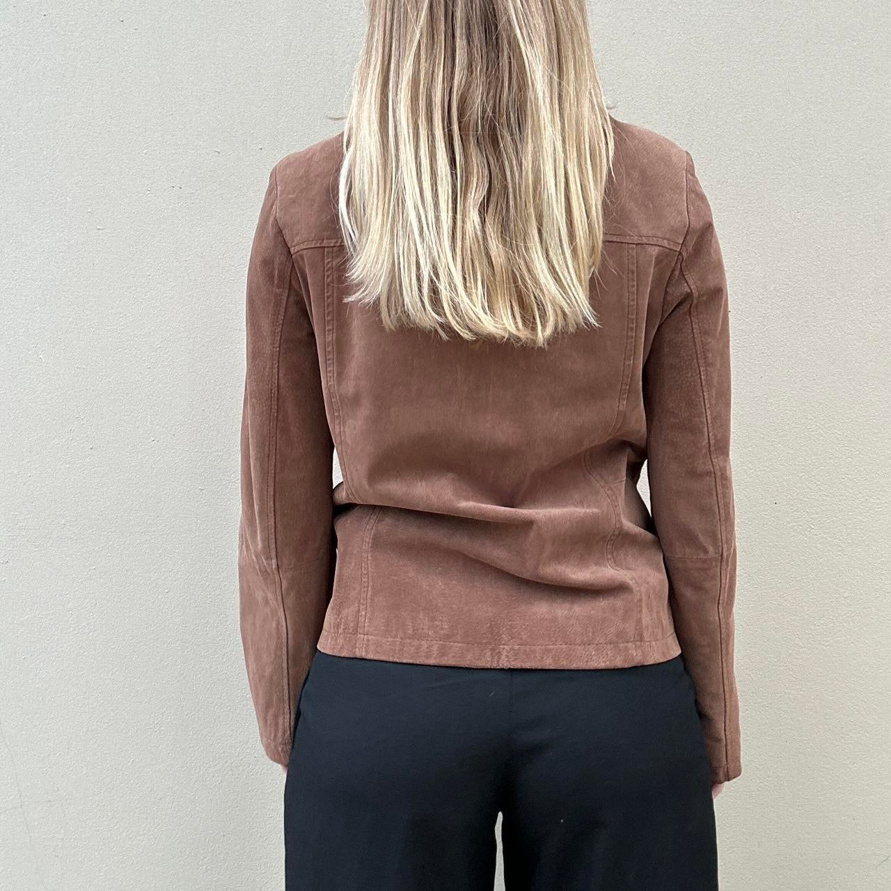 Vintage suede zip jacket