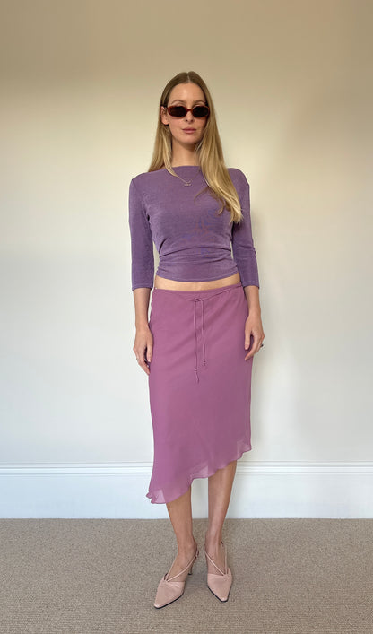 Vintage floaty midi skirt