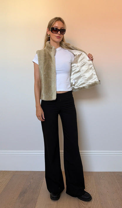 Vintage faux fur gilet