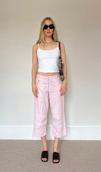 Vintage pink cargo capris