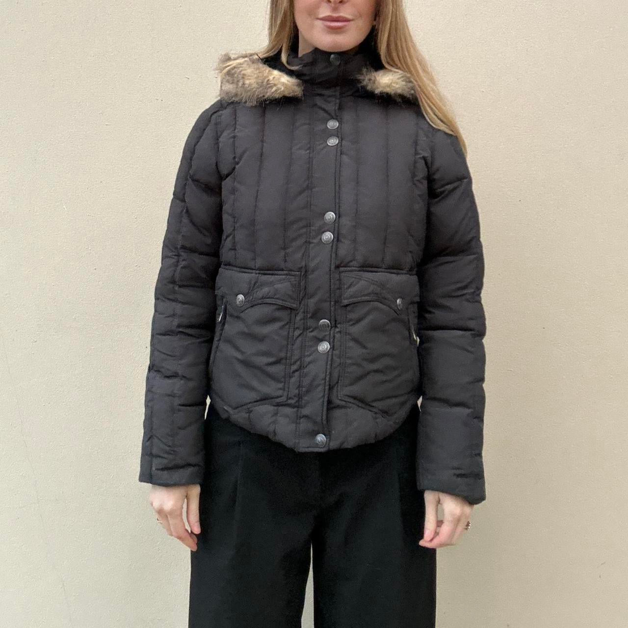 Vintage Levi’s puffer coat with fur hood