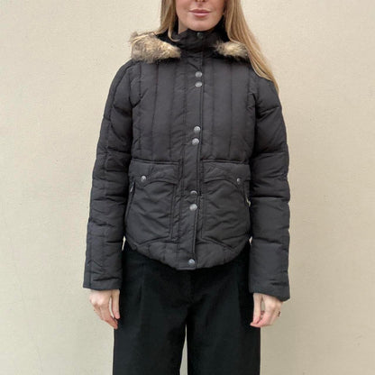 Vintage Levi’s puffer coat with fur hood