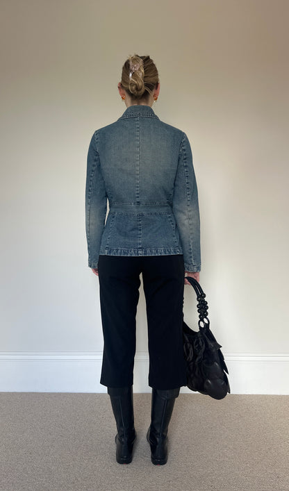 Vintage denim double breasted jacket