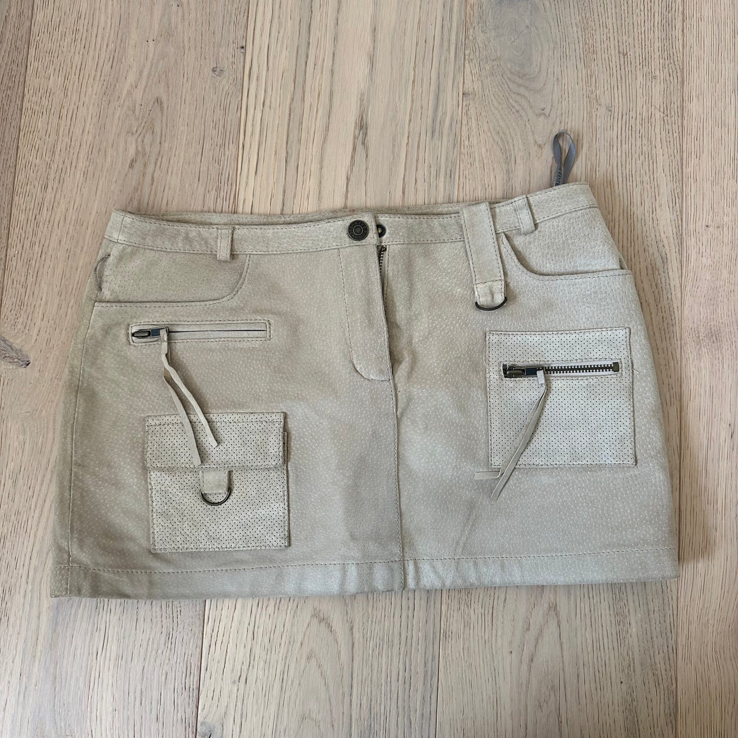 Vintage suede mini skirt
