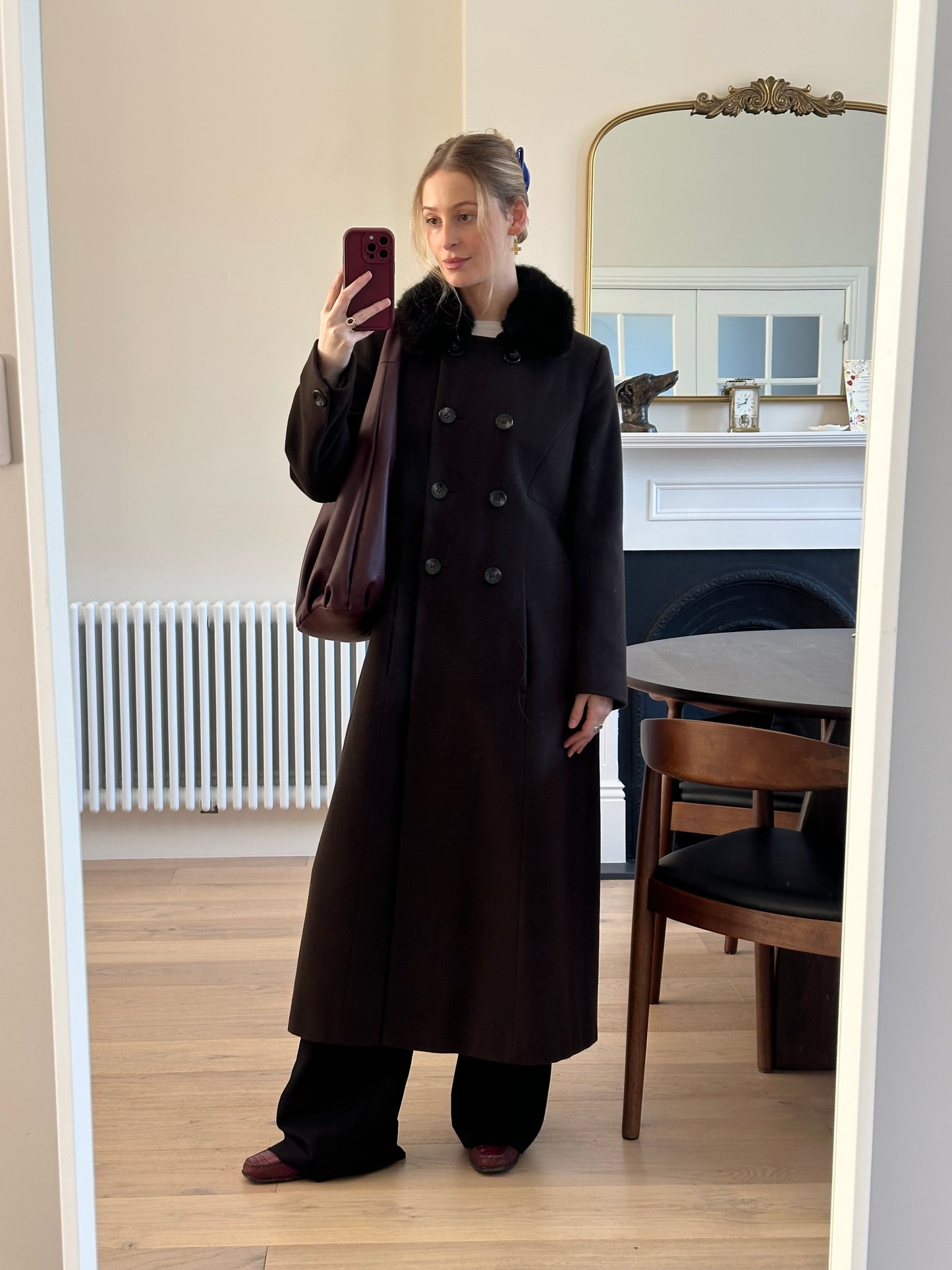 Vintage Wool & cashmere full length coat
