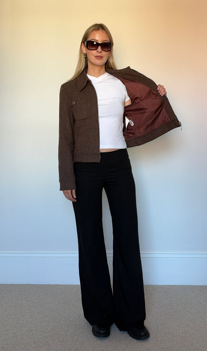 Vintage brown herringbone jacket